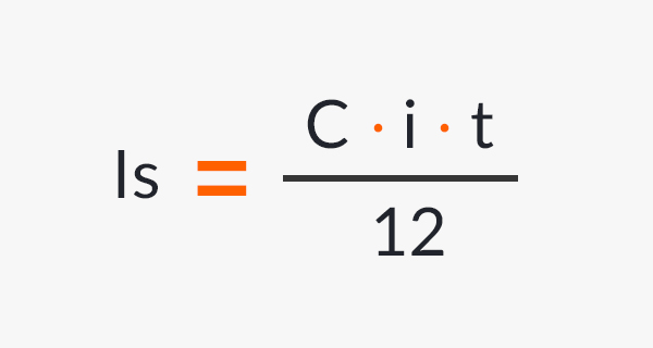 La fórmula para calcular el interés anual es simple