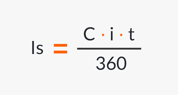 La fórmula para calcular el interés anual es simple