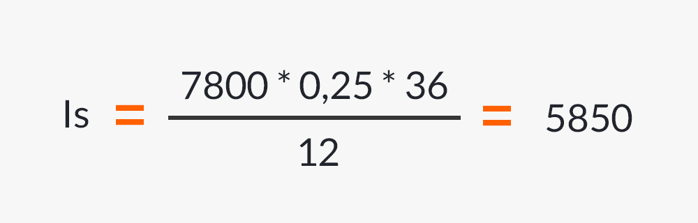 La fórmula para calcular el interés es simple.