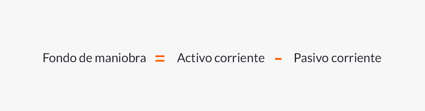 Fórmula para calcular el capital de trabajo.