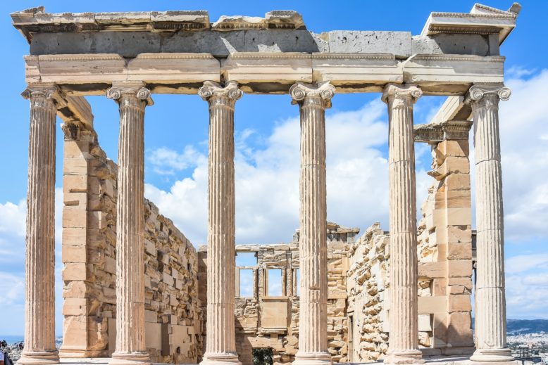 Ruinas de la antigua Grecia y sigue siendo útil para que los historiadores lo estudien
