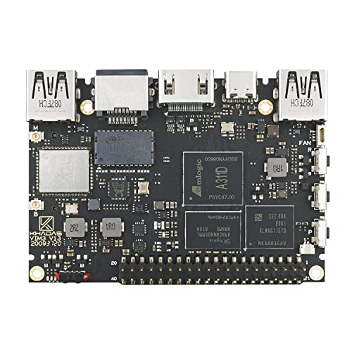 Khadas Single Board Computer, VIM3 Basic Amlogic A311D,Faster CPU,Neural Processing Unit for A.I.Switchable PCIe and USB 3.0,Dual Independent Displays,Dual Cameras(2+16GB) Khadas Single Board Computer, VIM3 Basic Amlogic A311D,Faster CPU,Neural Processing Unit for A.I.Switchable PCIe and USB 3.0,Dual Independent Displays,Dual Cameras(2+16GB)