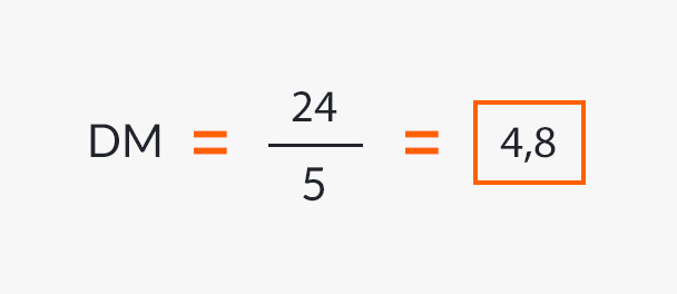Dispersion measure formula for descriptive statistics.