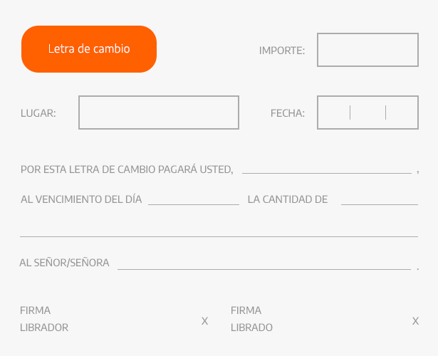 Sample bill of exchange