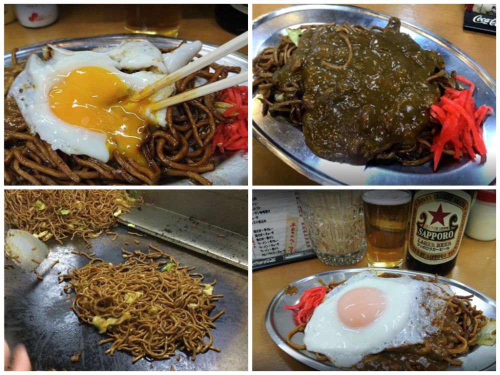 eat yakisoba with a stick in tokyo