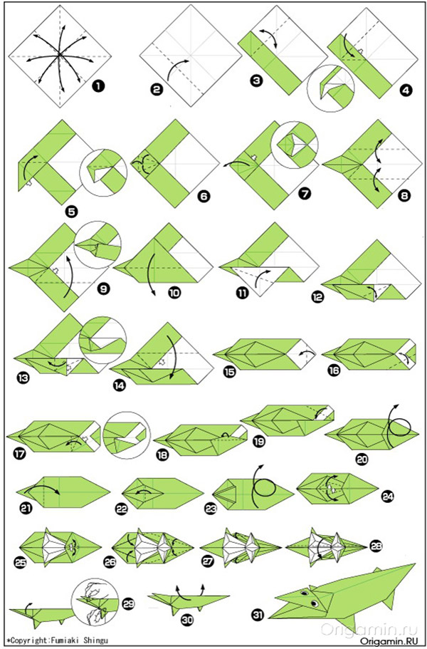 origami figures step by step