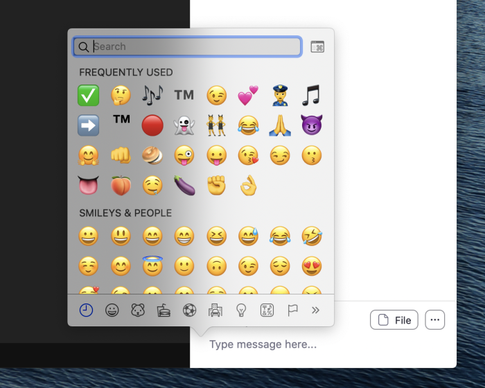 zoom-chat-tips-03-mac-emoji El emoji de Mac en todo el sistema