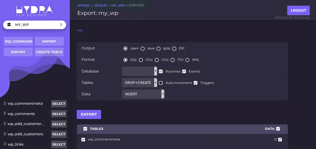 Redise&ntilde;ar Adminer completamente con sus temas
