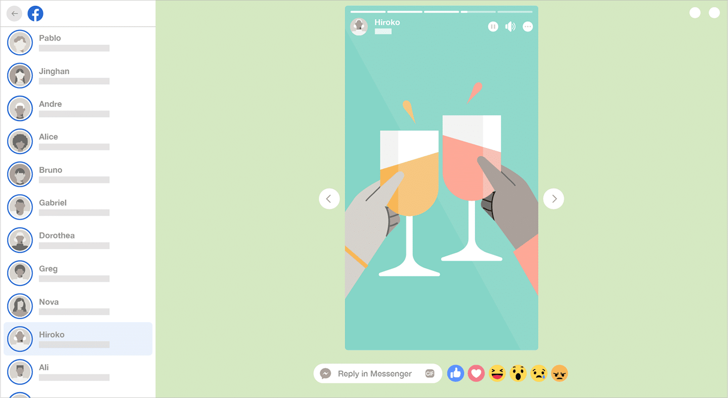 Dise&ntilde;o de historias de Facebook