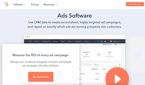 software de anuncios hubspot