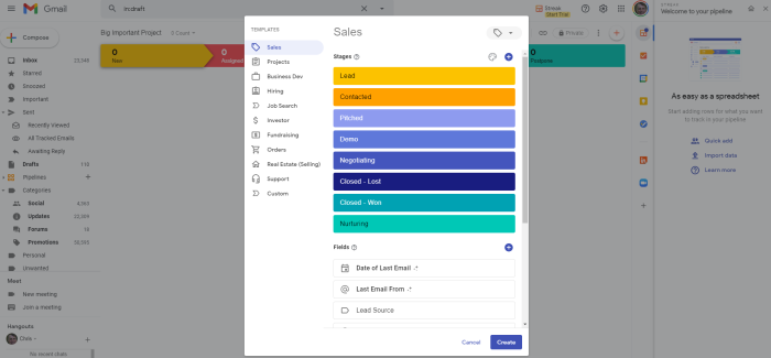 Administre la extensión Streak desde su bandeja de entrada de Gmail Administre la extensión Streak desde su bandeja de entrada de Gmail