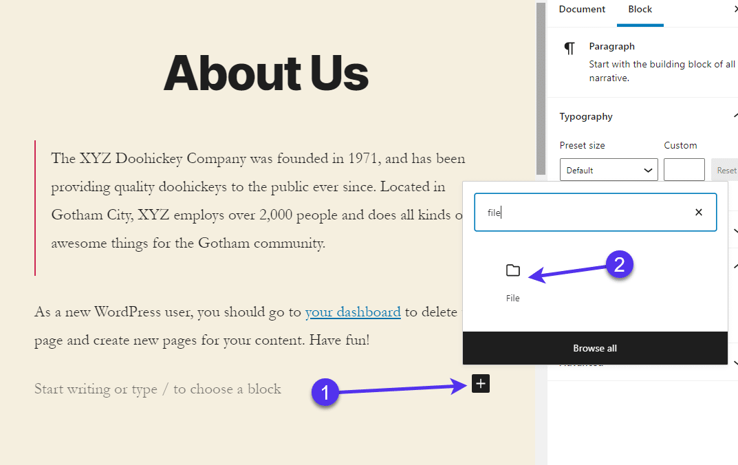Agregar un m&oacute;dulo de archivo en WordPress