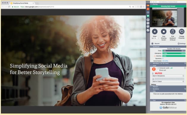 Un ejemplo de seminario web gotowebinar
