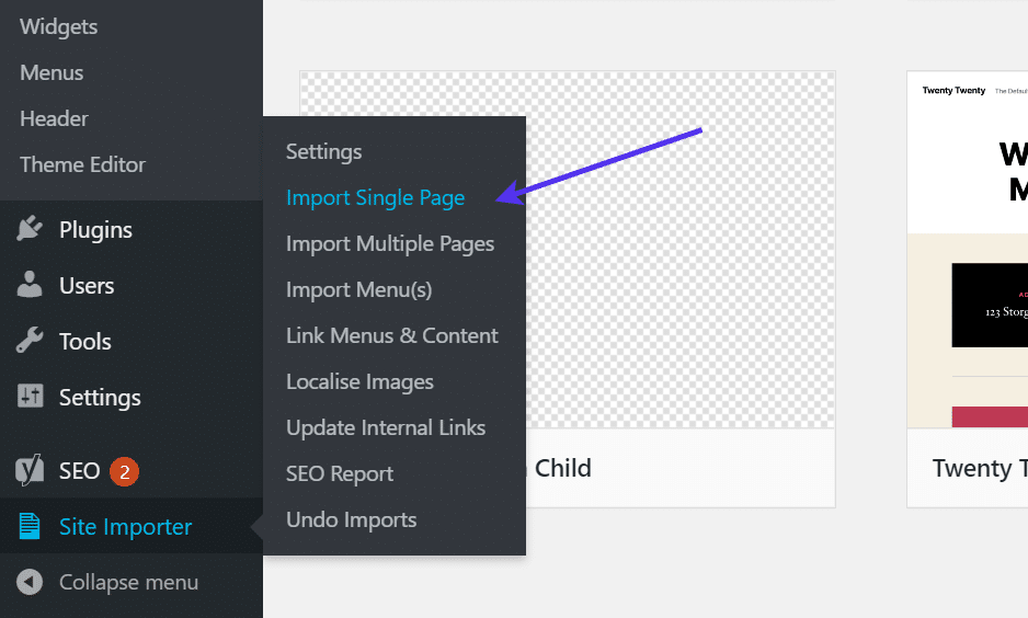 Importar HTML &uacute;nico a una p&aacute;gina de WordPress