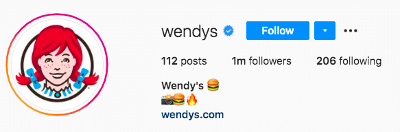 17 ideas biográficas de Instagram + cómo crear las tuyas propias (plantillas) Wendy's
