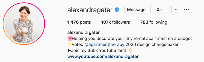 17 ideas biográficas de Instagram + cómo crear las tuyas propias (plantillas) Decoración del hogar de Alexandra Gater