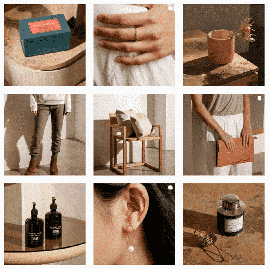 7 formas de diseñar su diseño de cuadrícula de Instagram como un profesional Diseño coherente de artículos de lujo Cadine