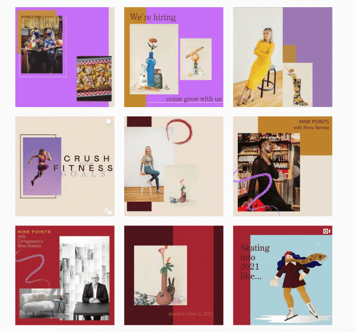 7 formas de diseñar su diseño de cuadrícula de Instagram como un profesional Paleta de colores variable de Nine Point Agency