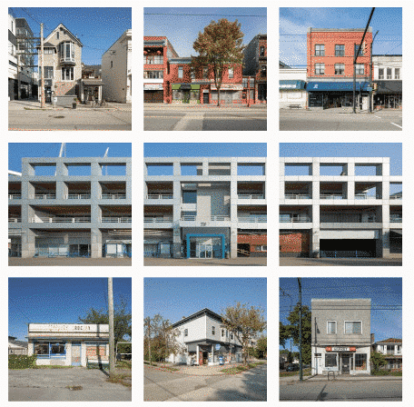 7 formas de diseñar su diseño de cuadrícula de Instagram como un profesional varios edificios en un diseño de cuadrícula