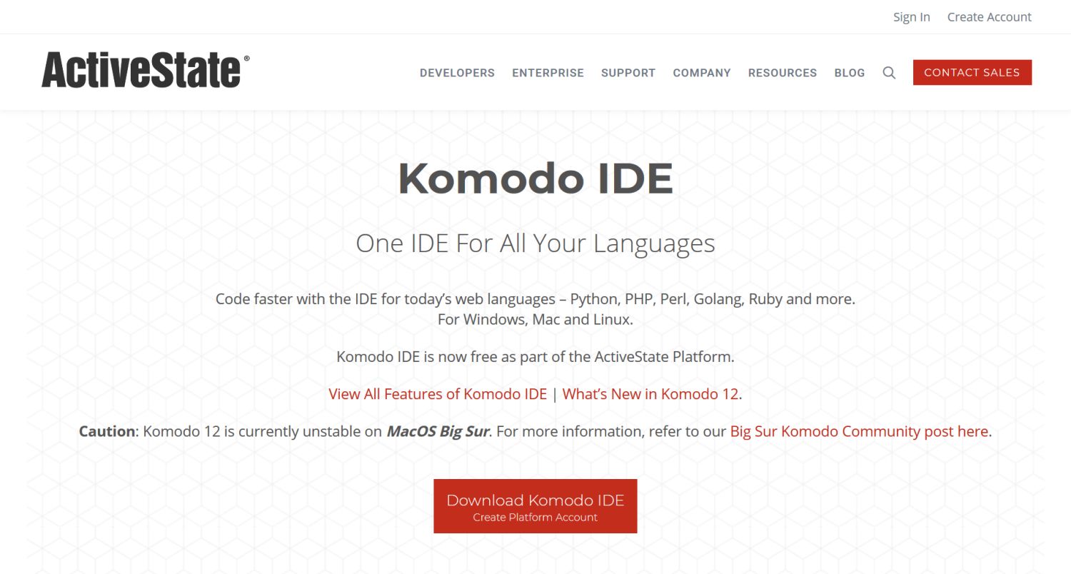 IDE de Komodo