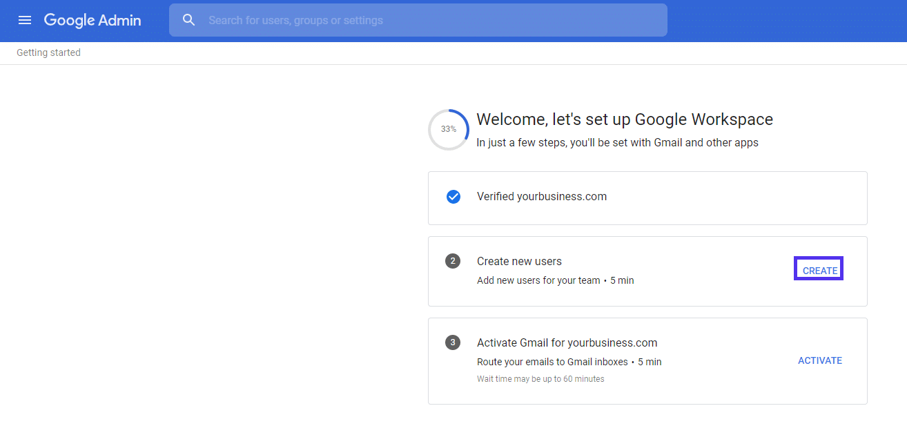 Agregar nuevos usuarios en Google Workspace