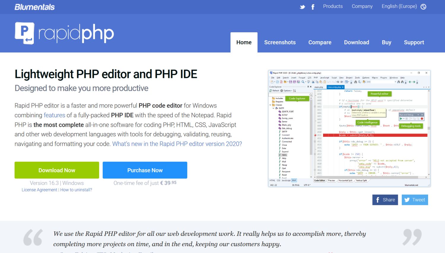 Editor r&aacute;pido de PHP