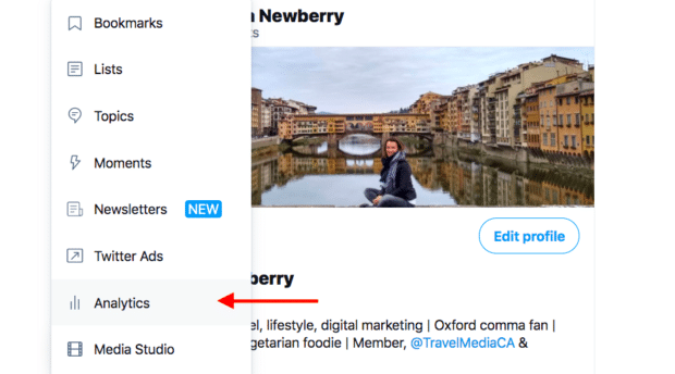 Cómo crear un informe de redes sociales (incluye una plantilla gratuita) Acceder a Analytics en Twitter