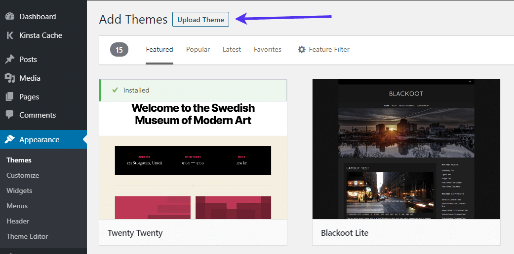 Subir un tema en WordPress