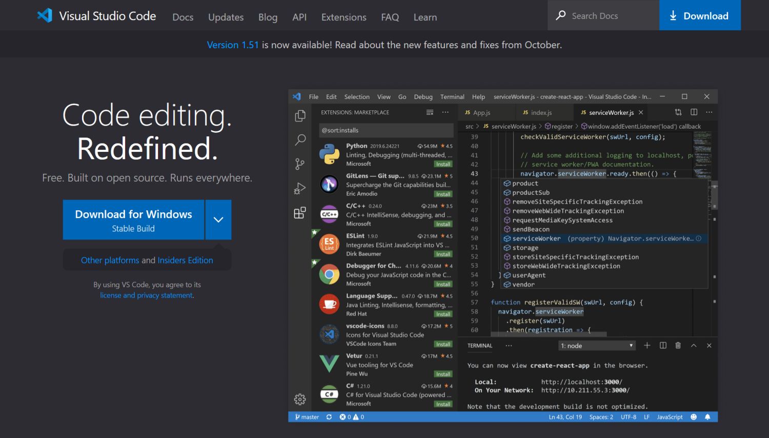 C&oacute;digo de Visual Studio