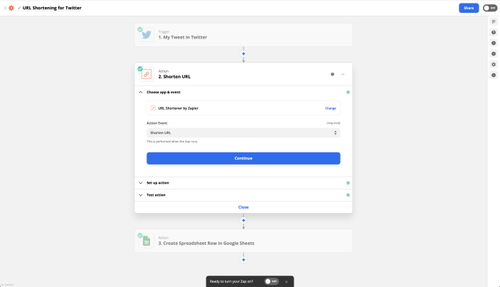Acortador de URL de Zapier