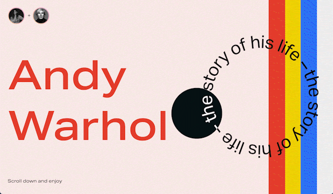 Andy Warhol ganador del premio al mejor dise&ntilde;o de sitios web 2020
