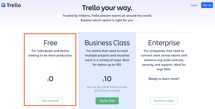 busque-la-versión-gratuita-de-aplicaciones-02-trello Página de precios de Trello