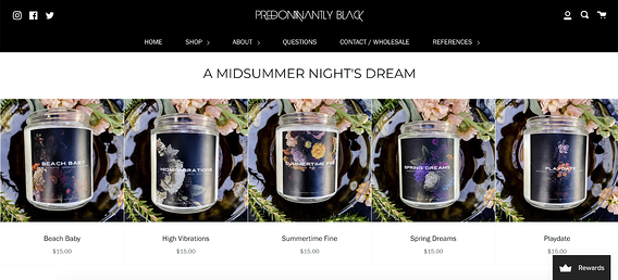 PredominantlyBlack.com ejemplo de buena jerarqu&iacute;a visual