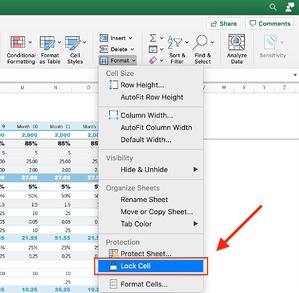 ¿Tiene problemas en hojas de Excel compartidas? Aprenda a bloquear celdas Cómo bloquear celdas en Excel paso 3