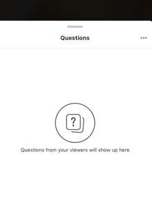 La secci&oacute;n de preguntas de un Instagram Live