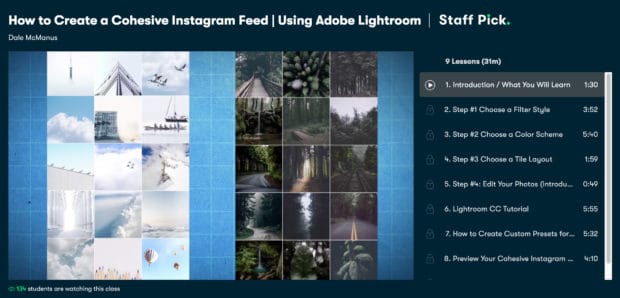 C&oacute;mo crear un feed de Instagram cohesivo con Adobe Lightroom de Skillshare
