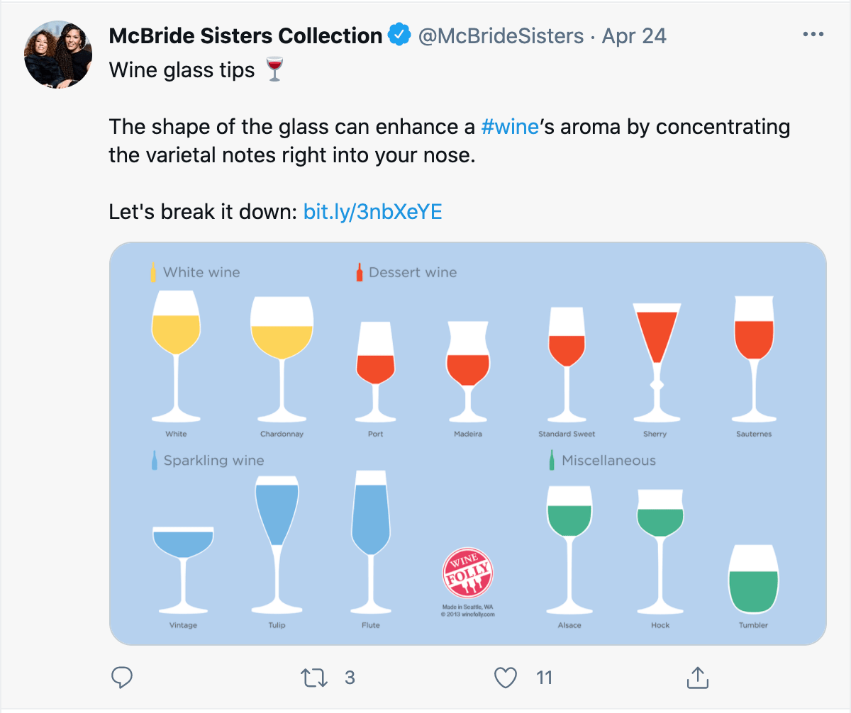 Contenido para bocadillos de McBride Sisters Collection