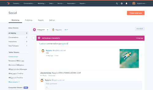 Herramienta de SEO fuera de la p&aacute;gina de HubSpot