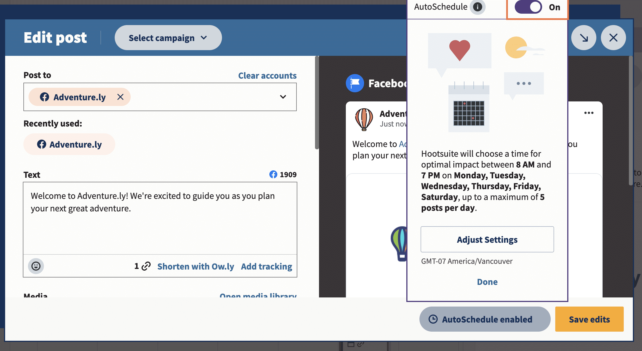 activar AutoSchedule