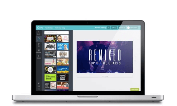 panel de dise&ntilde;o canva