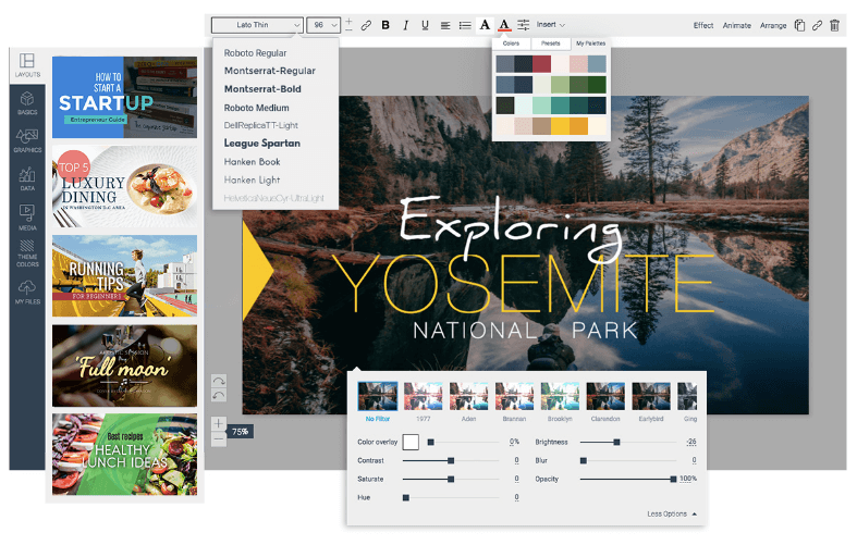 tablero de dise&ntilde;o visme
