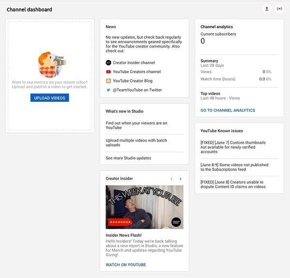 7 funciones de YouTube que te ayudarán a obtener más reproducciones Panel de datos del canal YouTUbe