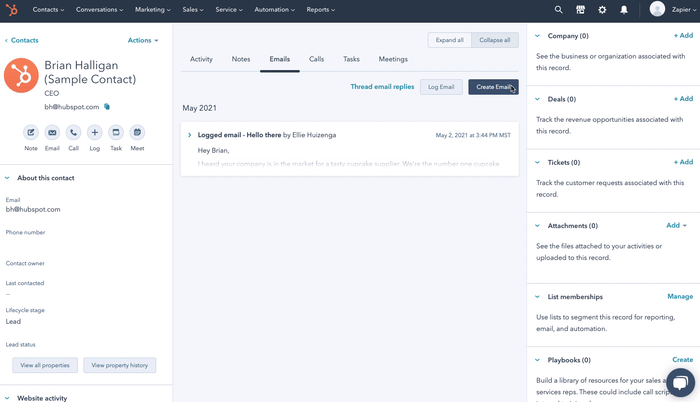hubspot-tips-02-insert-snippet Un GIF que muestra cómo insertar fragmentos en HubSpot