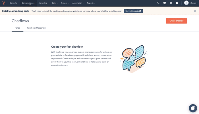 hubspot-tips-06-chatbot Un GIF que muestra cómo crear un chatbot en HubSpot
