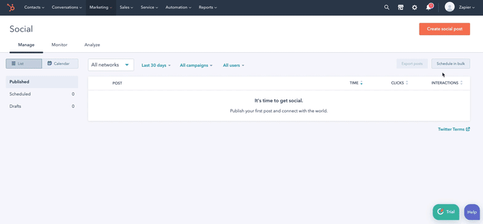 hubspot-tips-05-batch-schedule-tweets Un GIF que muestra cómo programar tweets por lotes en HubSpot