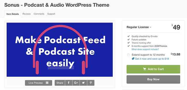 Los 15 mejores temas de WordPress para podcasters en 2021 tema de sonus wordpress para la página de descarga de podcasts