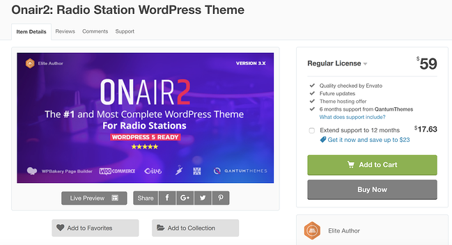 Los 15 mejores temas de WordPress para podcasters en 2021 en la página de descarga del tema de wordpress de podcast de air 2