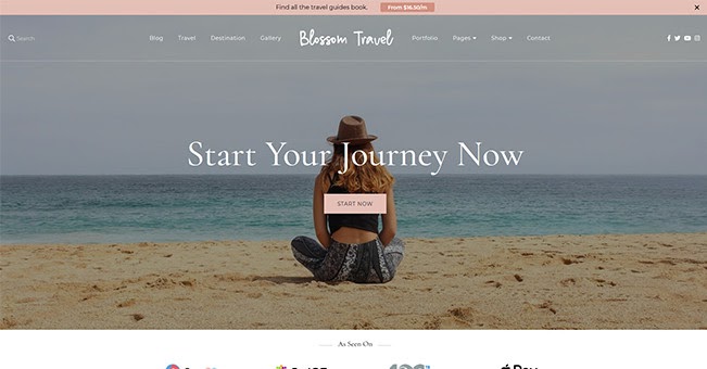 Blossom Travel tema gratuito para blogs de WordPress