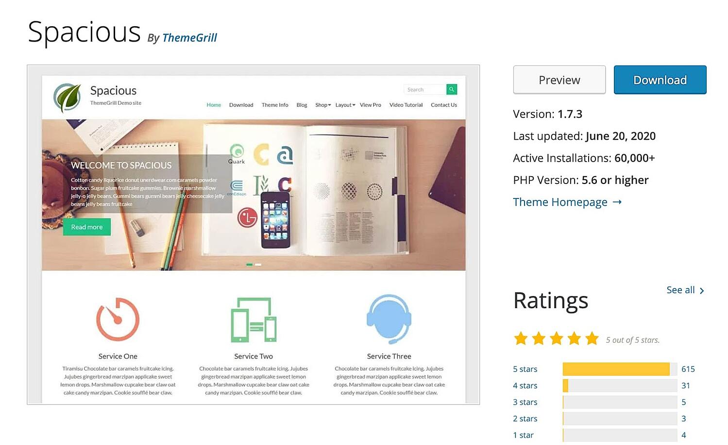 Amplio tema gratuito para blogs de WordPress