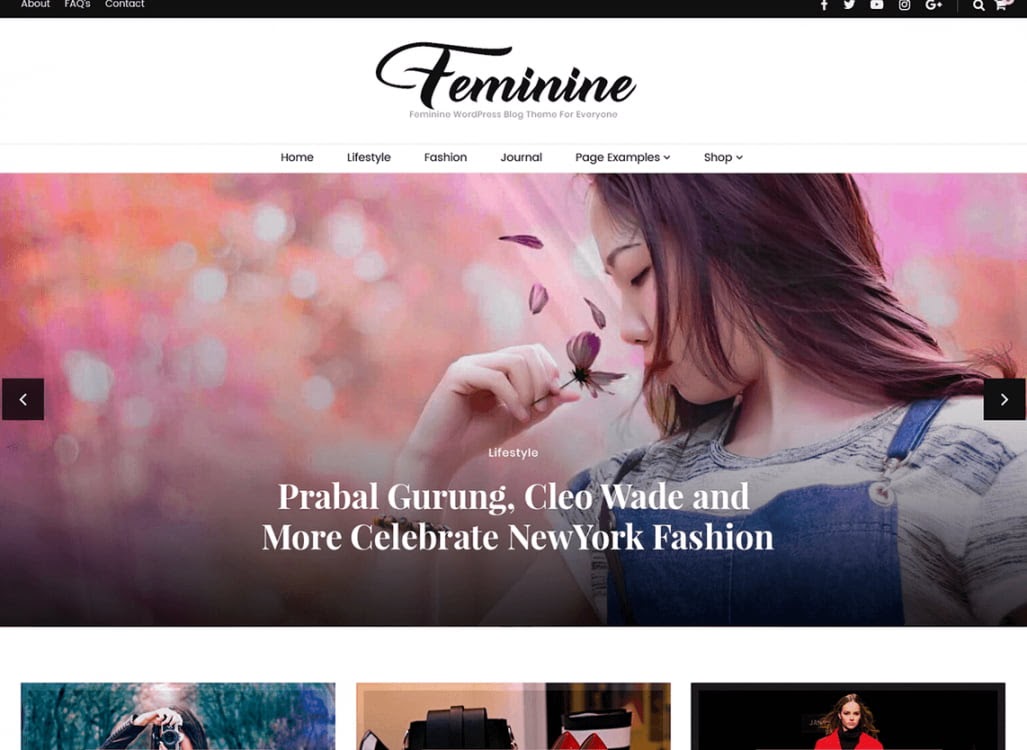Tema de blogs de WordPress gratuito femenino